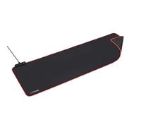 GXTrust 764 Glide Flex Gaming Mousepad, XXL Desk Mat 30x93cm with RGB LED Illuminated Edges, Optimised Surface Texture, Anti-slip Rubber Base for Gamer Home Office Desktop, 1.8m Cable, XXL Size, Black