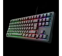 GXTrust 864 Cada TKL Mechanical Keyboard Italian Layout QWERTY with RGB Lighting, Huano Brown Switches, Software Included, Compact Gaming Keyboard USB Programmable 80% PC Laptop
