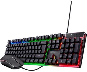 GXTrust Azor Gaming Keyboard and Mouse Set QWERTY UK Layout, Black