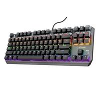 GXTrust Callaz TKL Mechanical Gaming Keyboard UK Layout, Outemu Switches | UK QWERTY, Compact Tenkeyless Design (80%), Multicolour LED Lighting, USB, for PC Laptop Mac