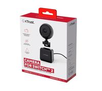 GXTrust Camera for Nintedo Switch 2 Full HD, Compact Design USB-C, Black | Webcam 1080P, Adjustable Angle, Integrated Privacy Shutter, for Video Chat Mario Kart World Super Mario Party