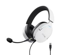 GXTrust Fayzo USB Gaming Headset 7.1 Surround Sound, White | Over-Ear, 50mm Drivers, with Noise Cancelling Microphone, 35% Recycled Plastics, RGB, for PC PS5