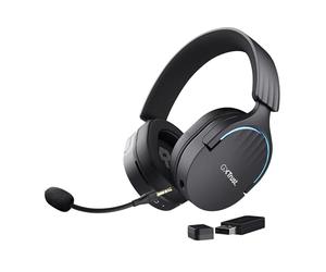 GXTrust Fayzo Wireless Gaming Headset Bluetooth + 2.4 GHz, Black | Over-Ear, Dual Connection, 7.1 Surround Sound, 22hr Battery, RGB, with Microphone, for PC PS5 PS4 Switch