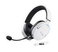 GXTrust Fayzo Wireless Gaming Headset Bluetooth + 2.4 GHz, White | Over-Ear, Dual Connection, 7.1 Surround Sound, 22hr Battery, RGB, with Microphone, for PC PS5 PS4 Switch