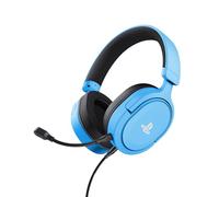 GXTrust Forta Gaming Headset Officially Licensed for PlayStation 5, Blue | Over-Ear, for PS5 / PS4, 1.2m Cable, 50mm Drivers, 3D Audio, Detachable Microphone