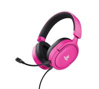 Trust Gaming GXT 498P Forta [Officially Licensed for PlayStation 5] Gaming Headset for PS5 / PS4, 1.2m Cable, 50mm Drivers, 3D Audio, Detachable Microphone, Wired Over-Ear Headphones with Mic, Pink