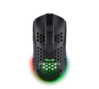 GXTrust Helox Wireless Gaming Mouse Superlight 75g, Black | 80h Battery Life, 2.4 GHz Micro-USB Receiver, LED Lighting, Adjustable DPI (800-4800), for Gaming PC Laptop