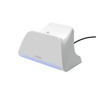 GXTrust PS5 Controller Charger for Dualsense PlayStation 5, White | Charging Dock with Place-on Design, Fast Charging, LED lighting, Anti-skid Pad, USB-C-C Cable Included