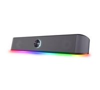 GXTrust Rhox RGB Illuminated Soundbar, PC Speakers 12W Peak Power, Grey