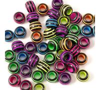 Gxueshan 1000 Pcs Acrylic Plastic Mix Rainbow Pony Beads 6x9mm Large Hole Pens Hair Braiding Bulk Kandi Beads for Friendship Bracelet Necklace Jewelry Making Kit