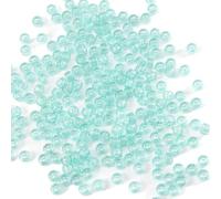 Gxueshan 1000 Pcs Acrylic Plastic Translucent Light Green Pony Beads 6x9mm Large Hole Kandi Beads Pens Hair Beads Bulk for Friendship Bracelet Necklace Jewelry Making Kit