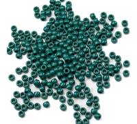 Gxueshan 1000 Pcs Acrylic Pony Beads 6x9mm Bulk for Arts Craft Bracelet Necklace Jewelry Making Earring Hair Braiding Kandi Beads (Blackish Green)