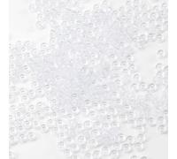 Gxueshan 1000 Pcs Acrylic Translucent White Clear Pony Beads 6x9mm Bulk for DIY Friendship Bracelet Necklace Jewelry Making Earring Hair Braiding Braids Kandi Beads