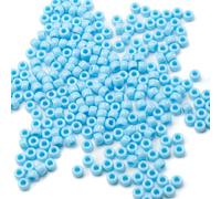 Gxueshan 1000 Pcs Blue Acrylic Pony Beads 6x9mm Bulk for Pens Friendship Bracelet Necklace Jewelry Making Earring Hair Braiding Kandi Beads