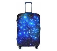 GXUNGT Blue Shining Stars Print Travel Luggage Cover,Personalized Foldable Suitcase Cover,Perfect for All Traveler