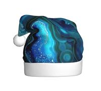 GXUNGT Bright Aqua Blue Turquoise Print Adult Fun Christmas Hats,Christmas Party Gift Hats