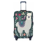 GXUNGT Cute Llama Floral Print Travel Luggage Cover,Personalized Foldable Suitcase Cover,Perfect for All Traveler
