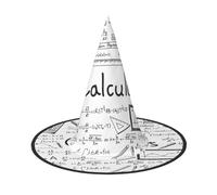 GXUNGT Math Geometry Geek Calculus Print Halloween Witch Hat,Wizard Hat,Suitable For Carnival,Christmas Masquerade,Cosplay Party