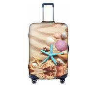 GXUNGT Shells On The Beach Print Travel Luggage Cover,Personalized Foldable Suitcase Cover,Perfect for All Traveler