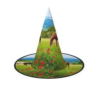 GXUNGT Various Kinds Of Horses Print Halloween Witch Hat,Wizard Hat,Suitable For Carnival,Christmas Masquerade,Cosplay Party