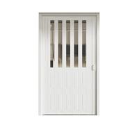 GXXINGIN Concertina Door White Black Concertina Doors Internal Extra Wide, Magnetic Hallways Shower Temporary Folding Door for Privacy/House Separation, Customizable Pleated Door with Acrylic Glass(
