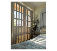 GXXINGIN Concertina Doors Internal White, Extra Wide Accordion Pvc Folding Door Acrylic Glass Through Sliding for Living Room/Pantry/Bathroom, Retractable Space-saving Door Room Partition(100x195cm