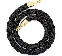 GXXINGIN Crowd Control Stanchion Rope 2/3/4/6Ft, Queue Barrier Ropes with Gold Hook, Braided/Twisted Hemp Rope Barrier for Queue Divider, Queue Line Barrier, Rope Safety Barrier(Size:3ft/90cm,Color:B