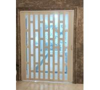 GXXINGIN Folding Closet Doors PVC Accordion Folding Door with Handles & Acrylic Glasses, Sliding Vertical Blinds Door for Hallway, Laundry Room, Balcony, 85-200cm Wide(WxH 43x80in(108.5x203cm))