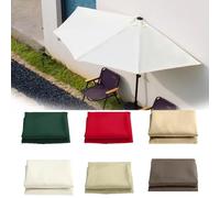 GXXINGIN Half Umbrella Replacement Cover - 9ft & 10ft Patio Market Canopy Outdoor Sun Protection Easy OperationHalf Round Umbrella Fabric for Balcony & Garden