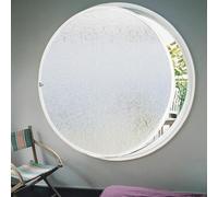 GXXINGIN Round Pivot Window, Tempered Glass Rotating Casement Window with Handle, for Bathroom, Living Room, Kitchen Home Decoration,White 2,80cm/31.3in
