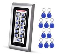 GXY RFID Waterproof Zinc Alloy Access Control Keypad +10pcs 125KHz Blue Keytags, Backlight Keyboard