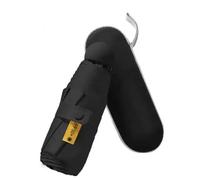 Gxybb Compact Travel Umbrella for Rain & Sun - UV Protection, Windproof, Lightweight Folding Portable Mini Umbrella for Women, Kids, and Travel (7.5" Packable, 37.4" Canopy) (Black)