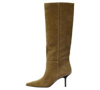 GXYHJVMFPSC High Heels Women's Suede Knee High Boots Pointed Toe Stiletto Long Boots for Casual Daily Party Shoes 8cm-brown||36