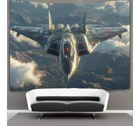 GXYUAOIEF 3D Fighter Aircraft Printed Wall Blanket Home Decoration Bedding Poster Wall Art Tapestry Tapestries Wall Hanging Soft Polyester for Bedroom Living Room Dorm Decor 100cmx150cm