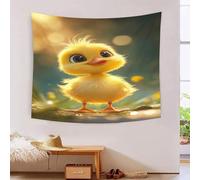 GXYUAOIEF 3D Yellow Duck Print Wall Blanket Home Decoration Bedding Poster Wall Art Tapestry Wall Hanging Tapestry Soft Polyester for Bedroom Living Room Dorm Decor 180cmx230cm
