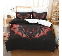 GXYUAOIEF Bats 3D Printed Quilt Cover 3 Pieces Bedding Soft Easy Care with Zipper Closure,Pillowcases for Kids Girls Boys Adults Bedroom Double(200x200cm)