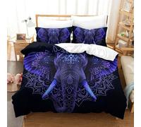GXYUAOIEF Elephant 3D Printed Duvet Cover Set 3 Pieces Bedding Soft Microfiber with Zipper Closure,Pillowcases for Teens And Adults King(220x240cm)