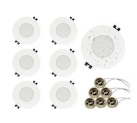 GY 6 LED Recessed Spotlights with GU10 Socket, IP65 Recessed Lights for Bathroom, Kitchen, LED GU10 Mounting Frame Ceiling Spot White Round, Socket for MR16 LED Bulbs, 35° Swivelling