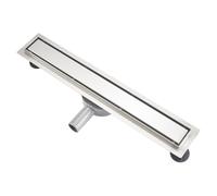 GY Bath 360°Siphon Linear Shower Drain 80cm, 2 in 1 Tile Insert, Stainless Steel Odor Proof Floor Drain Set with Hair Strainer and Shower Waste Trap