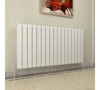 GY Bath Horizontal Radiator White Flat Panel Designer 600x1156mm Double Modern Central Heating Rads