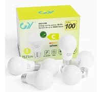 GY E27 LED Cold White Lamp 9.5W 6500K 1521 Lumen Cold White Bulb,A60 Energy Saving Lamp Replaces 100W Halogen Lamp,Non Dimmable LED Bulbs,6pcs