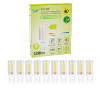 GY G9 LED Bulbs,3.2W Warm White 3000K Energy Saving Light Bulbs,Equivalent to 40W,520 Lumen No Flicker, Not Dimmable for Home Lighting Decor,10 Pack