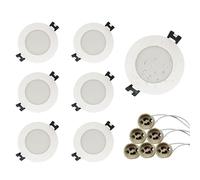 GY GU10 recessed Spotlight, GU10 Spotlight Frame with gu10 Socket, mounting Hole Ø70-80 mm, IP65 Waterproof, recessed Spotlight Holder for MR16 led Bulb (50 mm Diameter), 6 Units