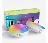 GY GX53 Smart Bulb Alexa 8W 580LM LED Bulb GX53 RGB + White Dimmable, Music Sync, Voice Control/Smart Life/Tuya, WIFI GX53 LED Pack of 2