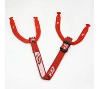 GY Hockey Helmet Chin Strap & Buckle Replacement Kit - with Ice Hockey Helmet Ear Sling Loops 1 Set & Snap Fastener (Red)