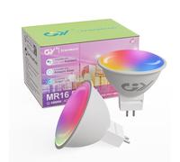 GY MR16 Smart LED Bulb,5W 300lm GU5.3 WiFi LED Light Bulb,Compatible with Alexa/Google Home 12V 2.4 GHz WLAN,Dimmable Warm White Cold White and Multicolour Bulb, Control by APP, 2 PCS