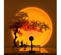 GY Sunset lamp 4 Colors Sunset Projection Lamp 5W Sunset Light for Home Decor 360° Rotating Romantic Vision Mood Light Suitable for Photography, Selfie, Living Room Decoration