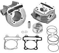GY6 125cc/150cc Engine Upgrade to 180cc with Cylinder Head Valves and Rebuilt Kit, 61mm Big Bore kits with Piston and Ring Assy for 152QMI 157QMJ Engine Chinese Scooter Moped ATV Go Kart Quad