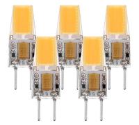 GY6.35 LED Bulb 5W, 4Pcs AC/DC 12V-24V 700lm 1 COB LED 360 Degree LED Light Bulb, 4000K Natural White, Bi pin Base LED Bulbs for Pendant Light,Chandelier,Desk Light,Accent Lights,Landscape Light