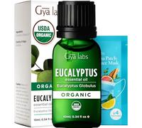 Gya Labs Organic Eucalyptus Essential Oil for Diffuser - 100% Pure and Natural Eucalyptus Oil Essential Oil Organic for Skin, Hair, Soap Making & Humidifier, Premium Aromatherapy Oil (10ml)